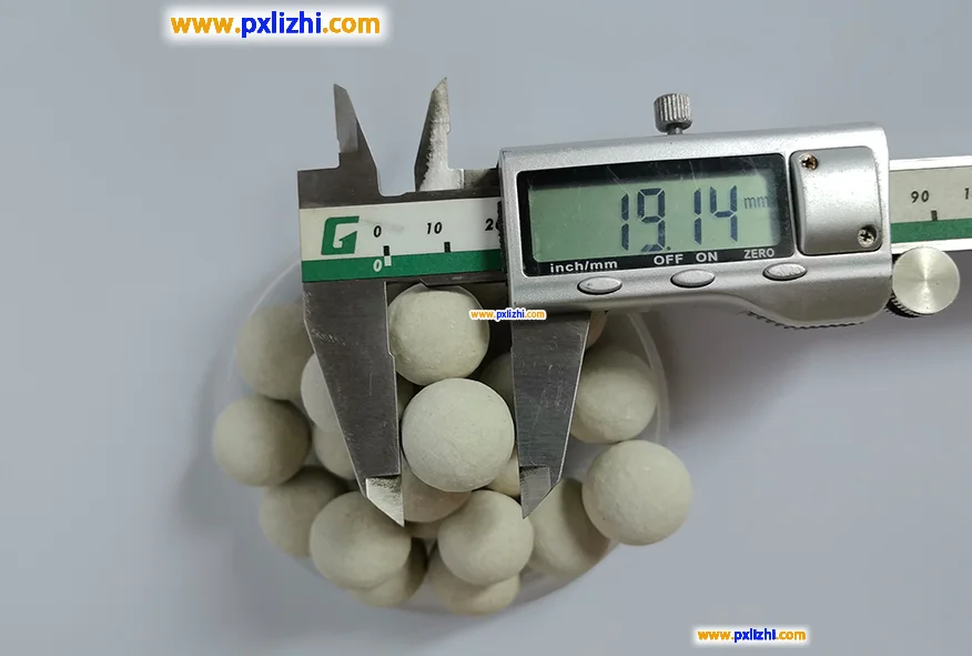 Inert alumina ceramic ball