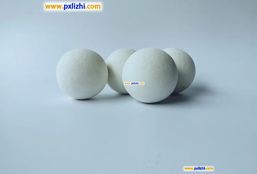 Alumina catalyst support balls