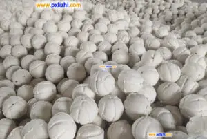 Porous inert ceramic balls