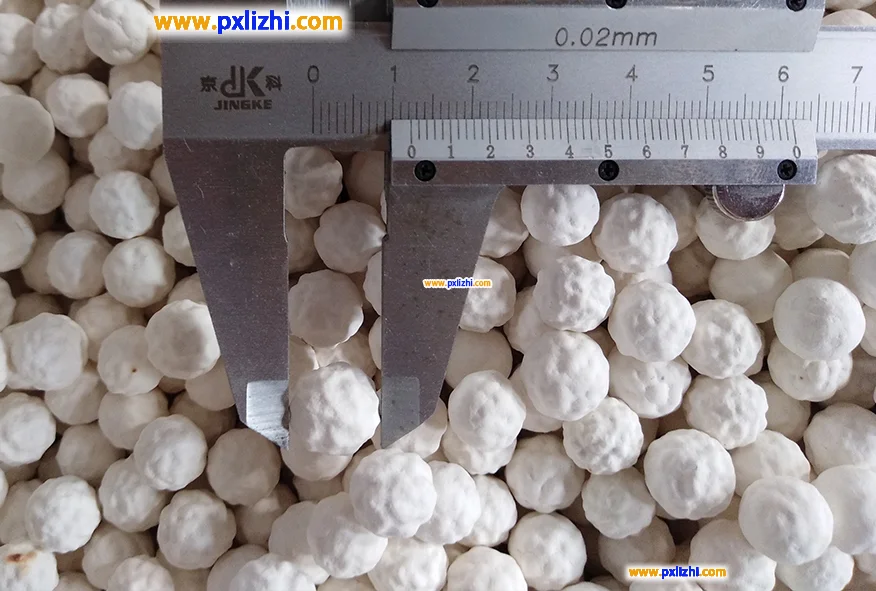 Concave-convex inert ceramic balls