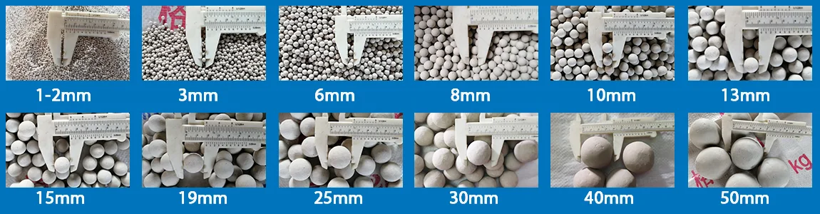 Specifications and dimensions of various inert ceramic balls Specifications and dimensions of various inert ceramic balls