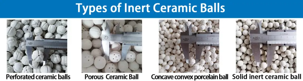 Various types of inert ceramic balls Various types of inert ceramic balls