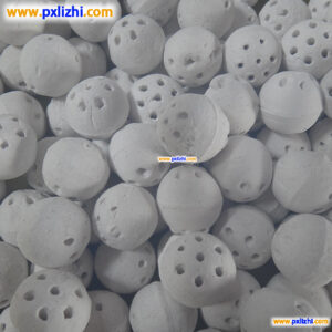Porous inert ceramic balls