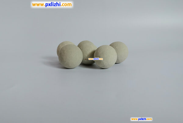 Inert ceramic catalyst support balls