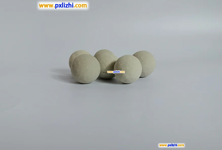 Inert ceramic catalyst support balls