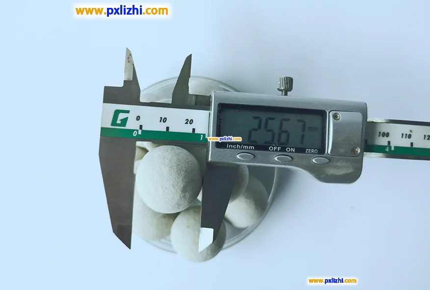 filler with inert alumina ceramic ball: