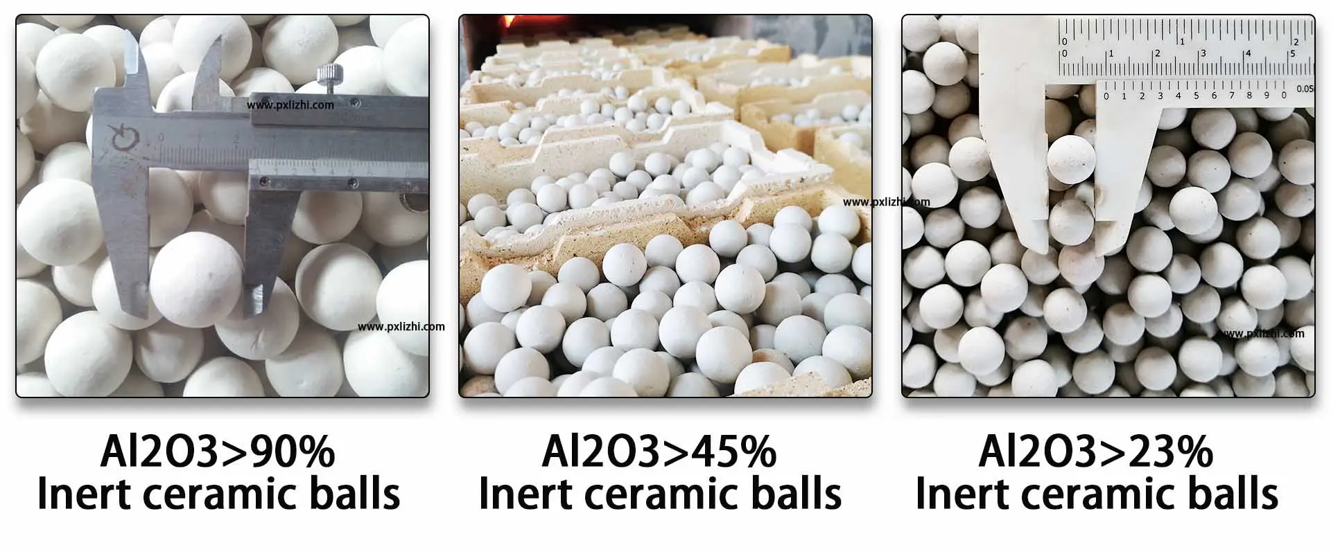 Inert ceramic balls